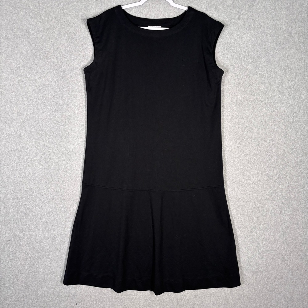 Prologue Tiered Midi Dress Large Jersey Stretch Modest Minimal Basic‎ Comfort